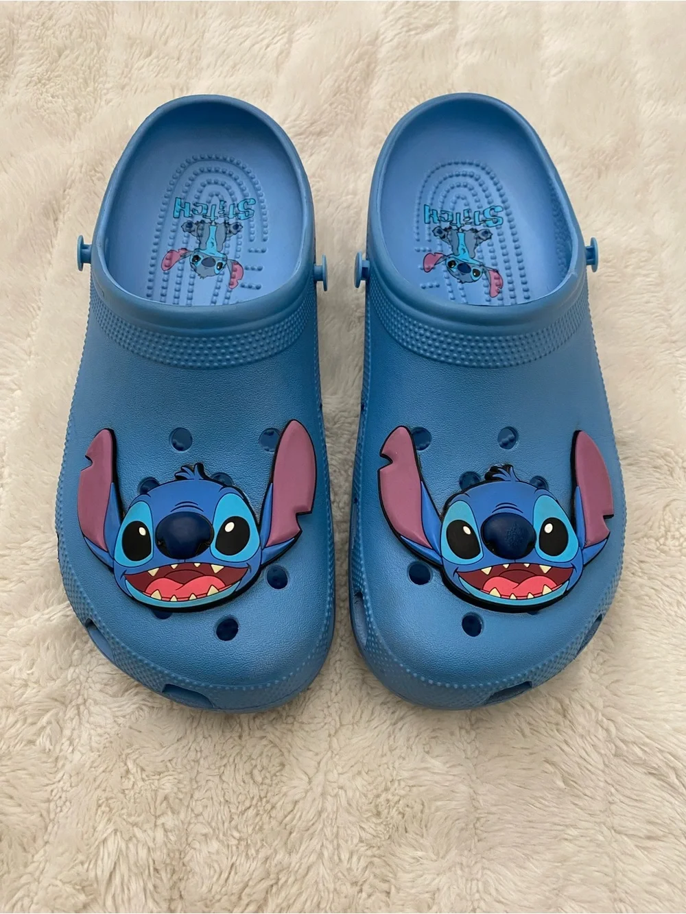 CROCS Light Blue Stitch Clog Men Size 9 Woman 11